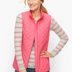 Talbot's Diamond Quilted Outdoor Vest Sz S